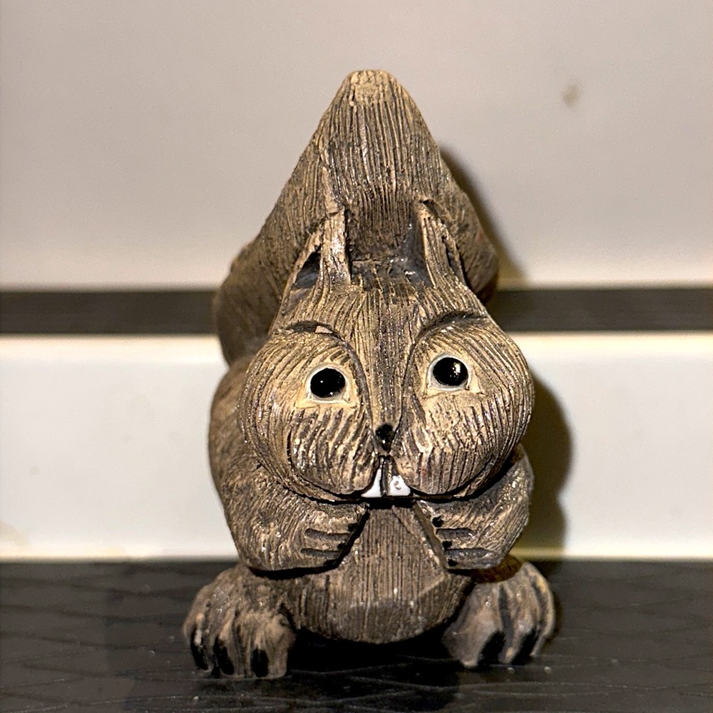 Artesania Rinconada Squirrel Figurine Retired Uruguay Signed Ceramic